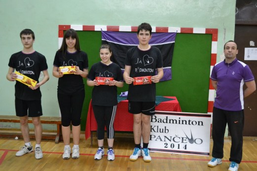 Sa leva na desno: 1. Danijel Ivanović, 2. Katarina Gojković, 3. Ana Trajkovski, 3. Nikola Vujović