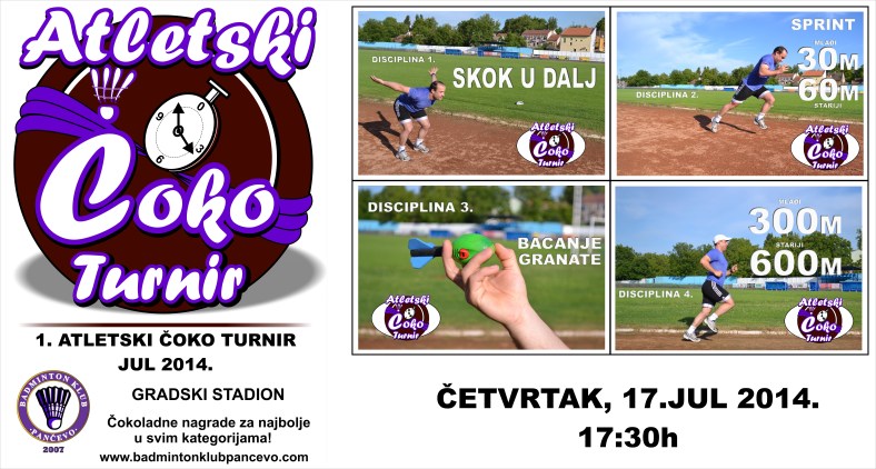 ATLETSKI COKO TURNIR za plakat KOMPLET