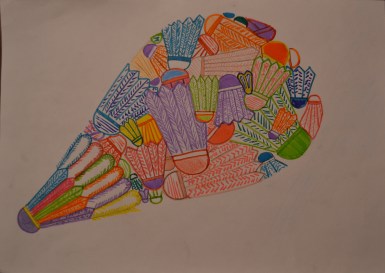 1. mesto na 02. badminton likovnom konkursu